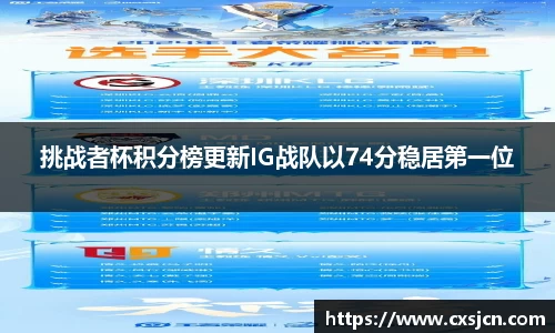 挑战者杯积分榜更新IG战队以74分稳居第一位